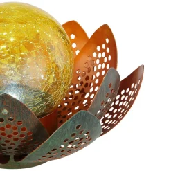 33655 LED-solcellelampe, blomst, Ø 22 cm