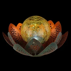 33655 LED-solcellelampe, blomst, Ø 22 cm