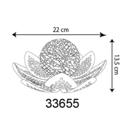 33655 LED-solcellelampe, blomst, Ø 22 cm
