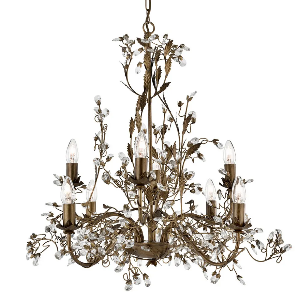 8 lys Vegglampe Almandite i florentinsk stil