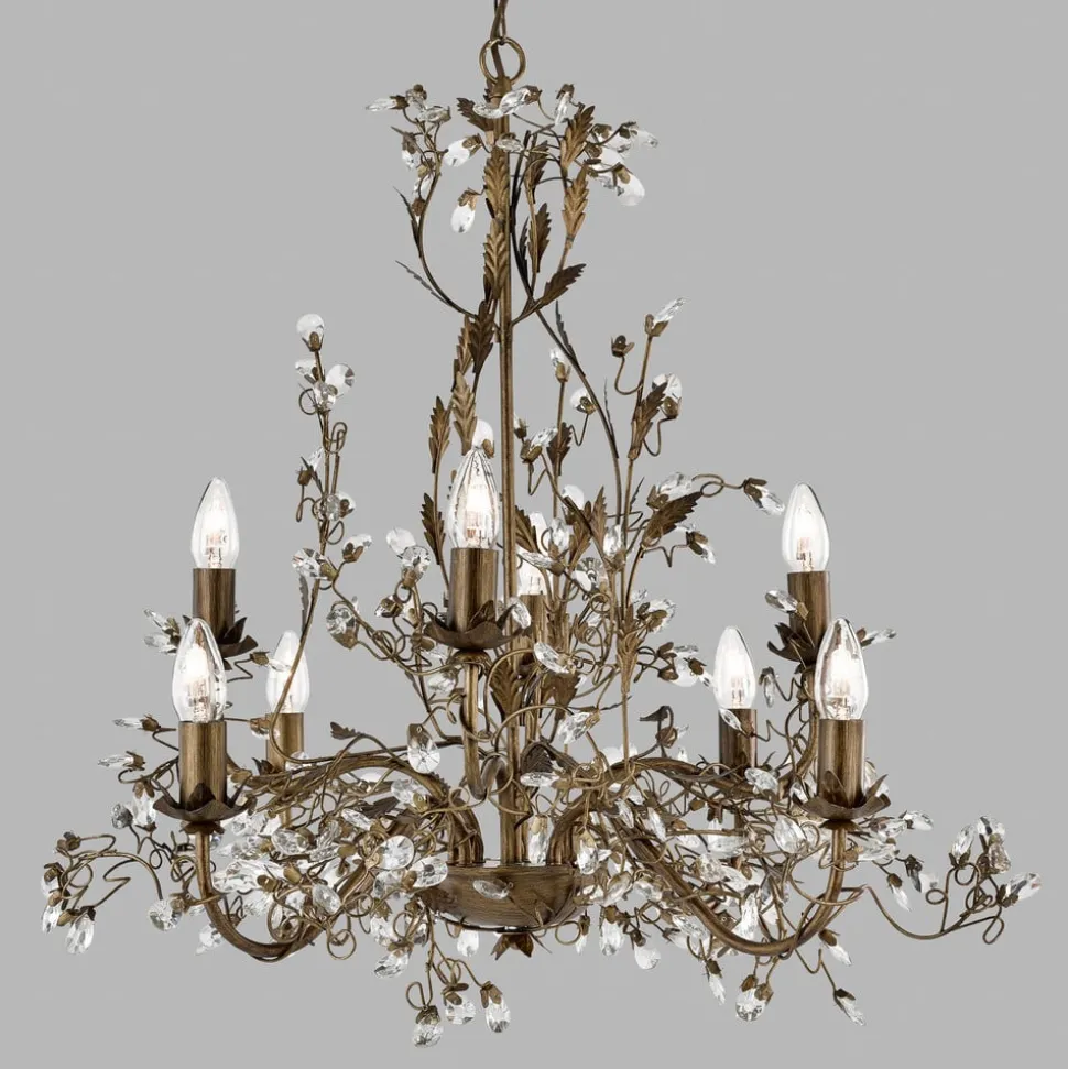 8 lys Vegglampe Almandite i florentinsk stil