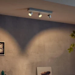 3 lyskilder LED spot Star, warmglow, hvit