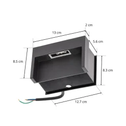 3 W LED-vegglampe Mitja, IP65