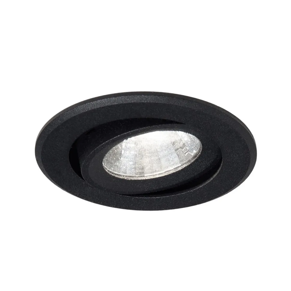 Agon Round LED innfelt spotlight 3 000K 40° svart