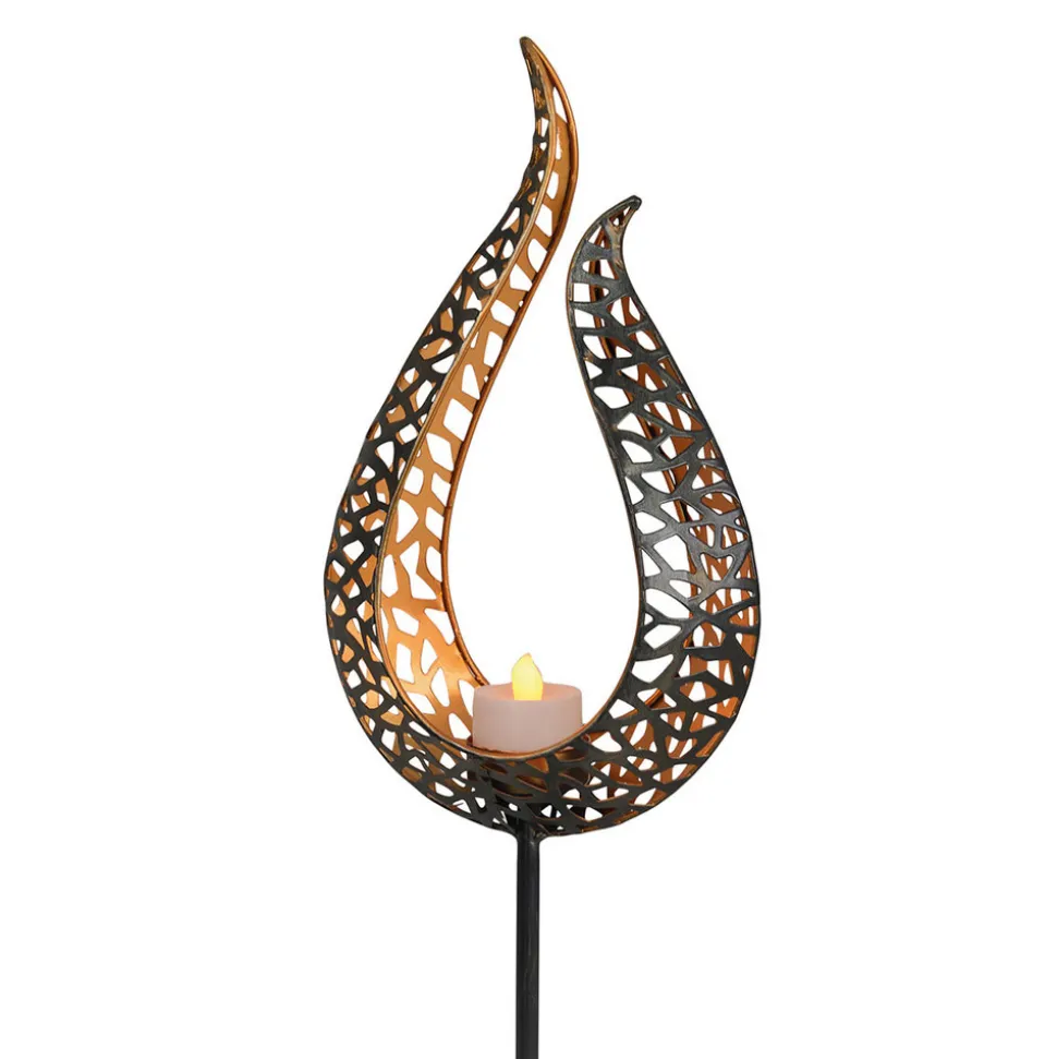 Aideen - dekorativ LED-solcellelampe med jordspyd