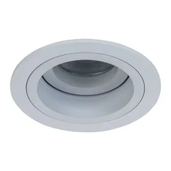 Akron innfellingslampe, justerbar, rund, hvit