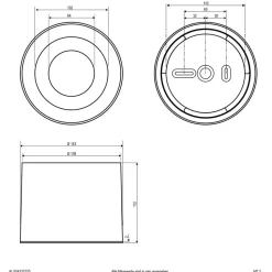 ALG54 LED-takspot, Ø 21,3 cm antrasitt