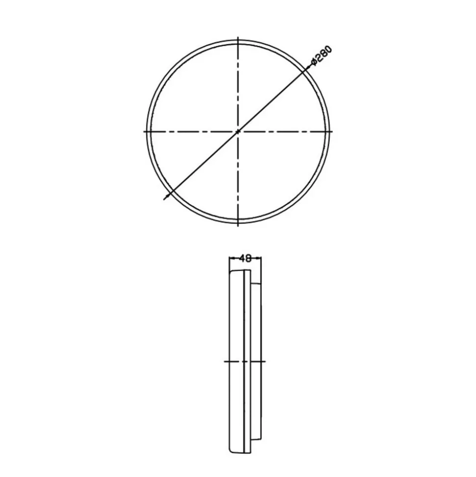 Altais Motion LED utendørs taklampe, 18W, Ø 28 cm