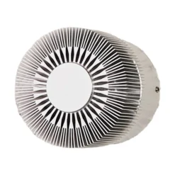 Aluminiumsgrå utevegglampe Lennias med LED-lys