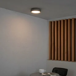 Anga utendørs taklampe, mørkegrå, betong, Ø 24 cm