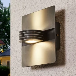 Antrasittfarget utendørs LED-vegglampe Split