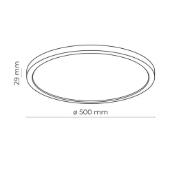 Aqua LED-panel, Ø 50 cm, hvit, metall/plast CCT dimbar
