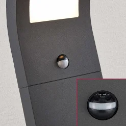 Arcchio Advik LED-veilampe, 100 cm, antrasitt, sensor, IP54