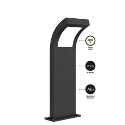 Arcchio Advik LED-veilampe, IP65, 60 cm, antrasitt, metall