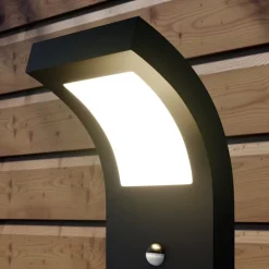 Arcchio Advik LED-veilampe, 60 cm, antrasitt, sensor, IP54