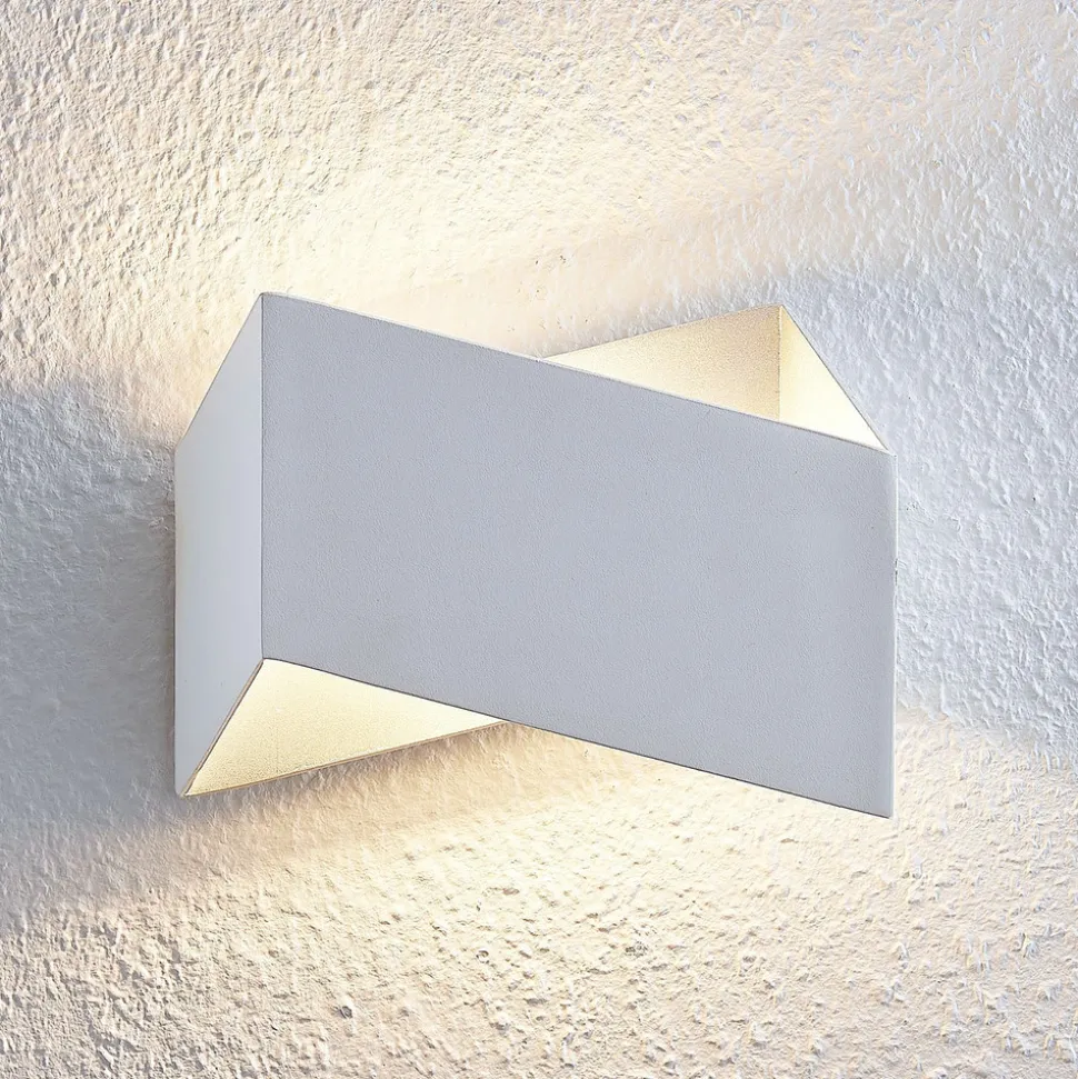 Arcchio Assona vegglampe, hvit-sølv