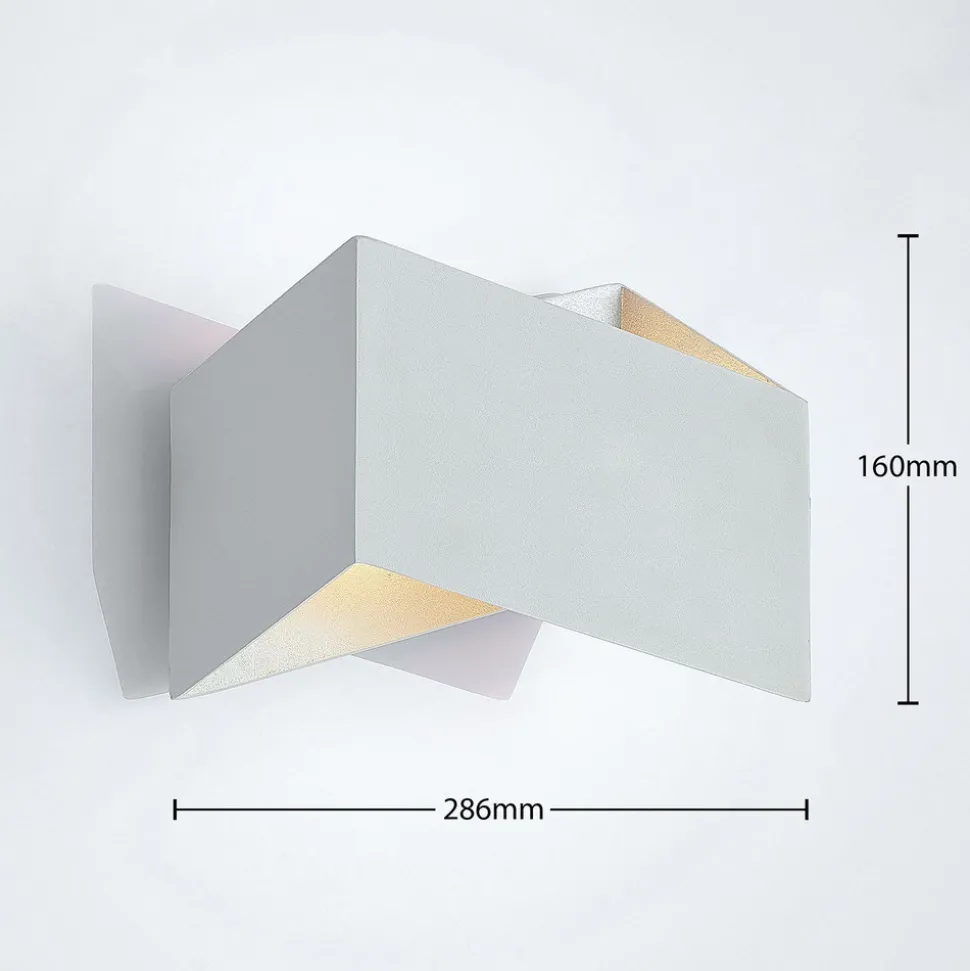 Arcchio Assona vegglampe, hvit-sølv