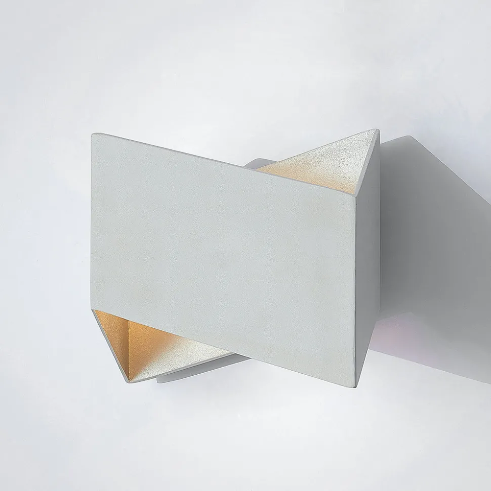 Arcchio Assona vegglampe, hvit-sølv