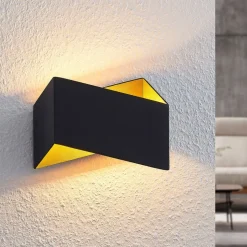 Arcchio Assona vegglampe, svart-gull