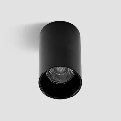 Arcchio Downlight Brinja, svart, metall, Ø 6cm, rund, GU10