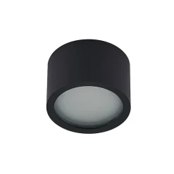 Arcchio downlight Nieva, GX53, svart, rund, Ø 10cm, metall