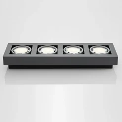 Arcchio downlight Ronka, 65 cm, 4 lyskilder, grå, GU10