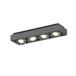 Arcchio downlight Ronka, 65 cm, 4 lyskilder, grå, GU10