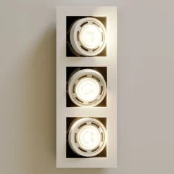 Arcchio downlight Ronka, 50 cm, 3 lyskilder, hvit, GU10