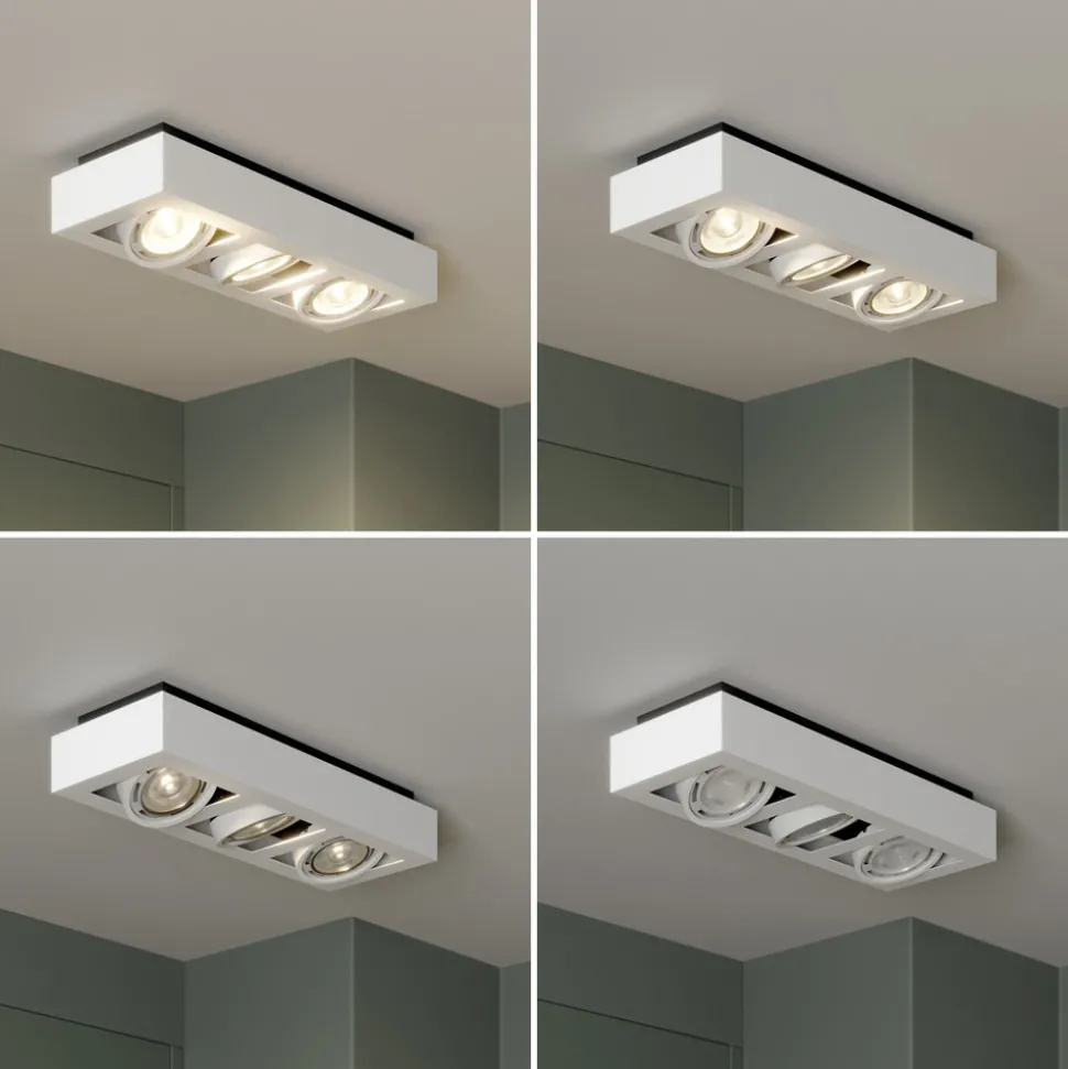 Arcchio downlight Ronka, 50 cm, 3 lyskilder, hvit, GU10