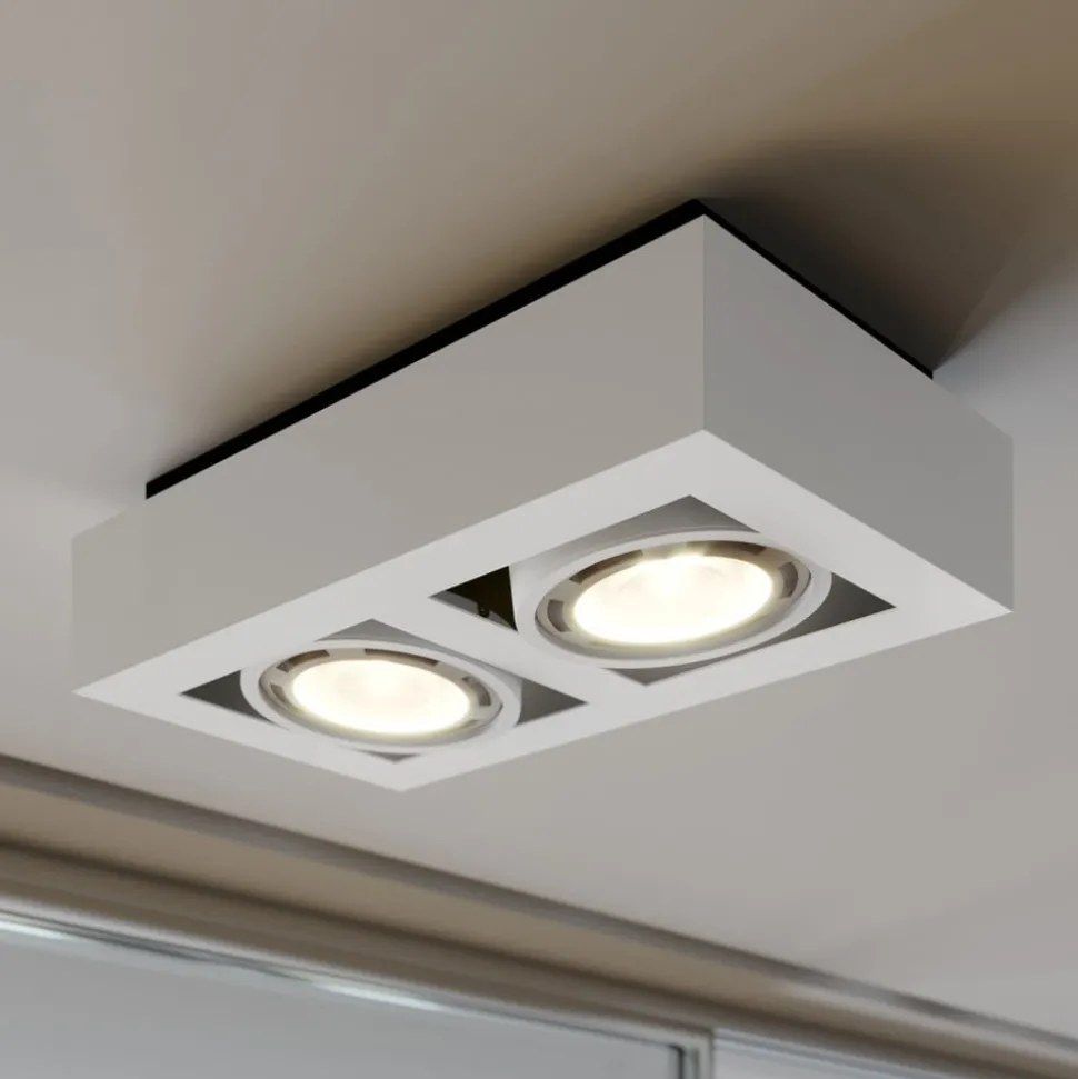 Arcchio downlight Ronka, 34 cm, 2 lyskilder, hvit, GU10