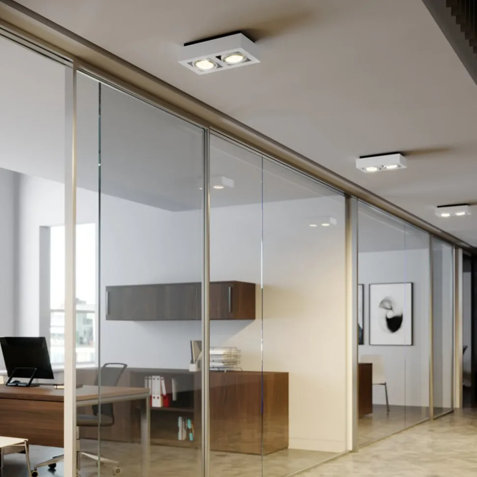 Arcchio downlight Ronka, 34 cm, 2 lyskilder, hvit, GU10