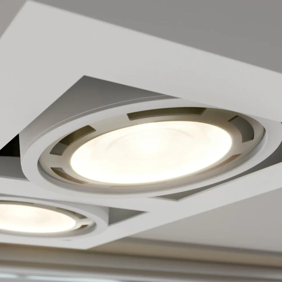 Arcchio downlight Ronka, 34 cm, 2 lyskilder, hvit, GU10