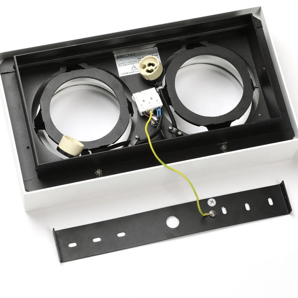 Arcchio downlight Ronka, 34 cm, 2 lyskilder, hvit, GU10