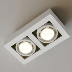 Arcchio downlight Ronka, 34 cm, 2 lyskilder, hvit, GU10