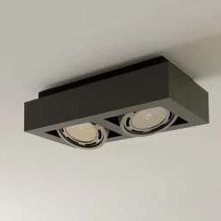 Arcchio downlight Ronka, 34 cm, 2 lyskilder, grå, GU10