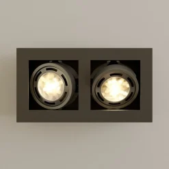 Arcchio downlight Ronka, 34 cm, 2 lyskilder, grå, GU10