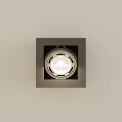 Arcchio downlight Ronka, grå, 19 cm x 19 cm, GU10