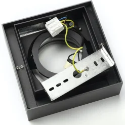 Arcchio downlight Ronka, grå, 19 cm x 19 cm, GU10