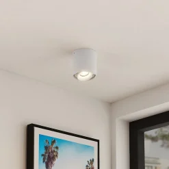 Arcchio downlight Walza, hvit, metall, Ø 9,3 cm, GU10