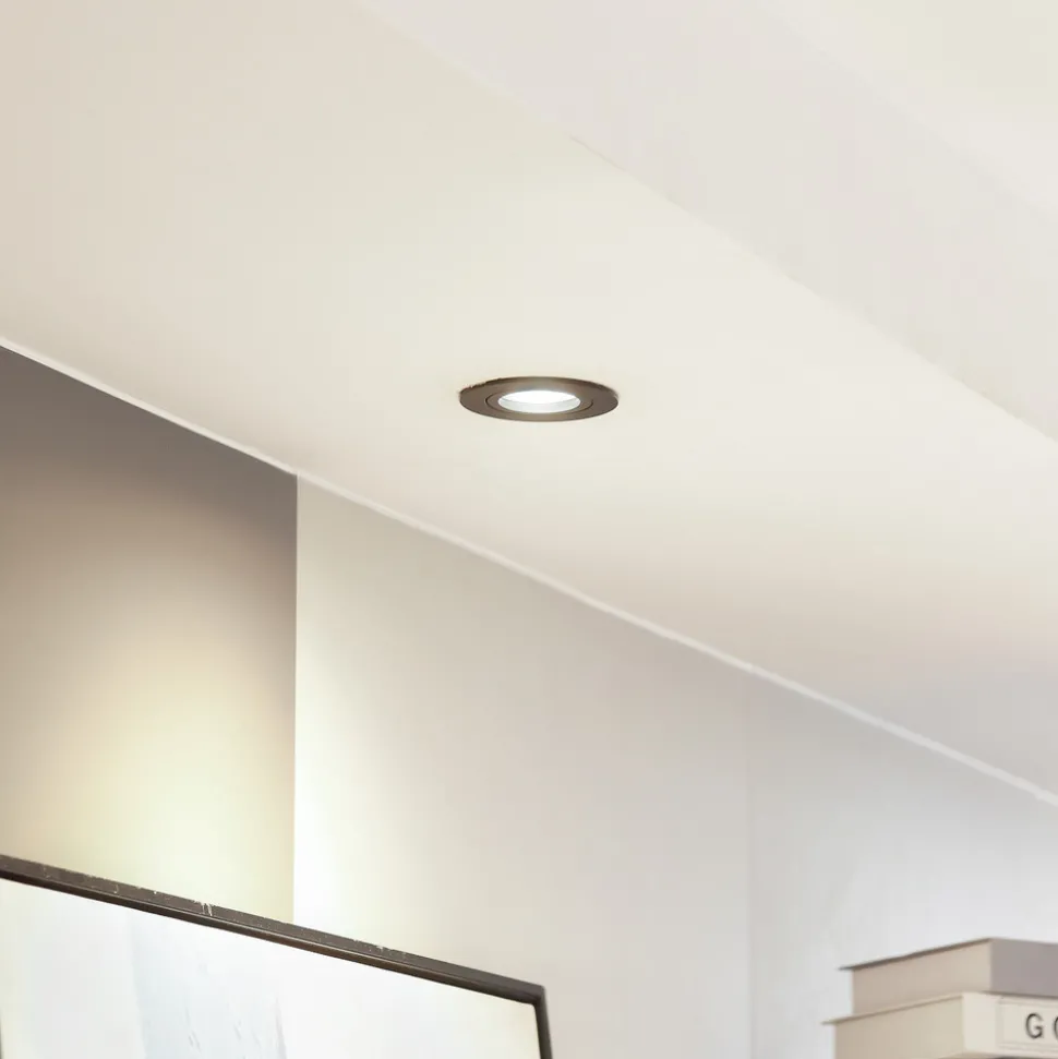 Arcchio downlight Zyron, svart, Ø 8,2 cm