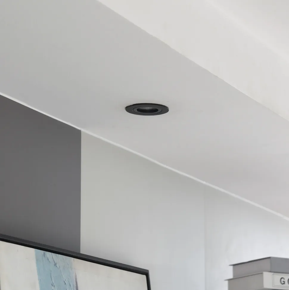 Arcchio downlight Zyron, svart, Ø 8,2 cm