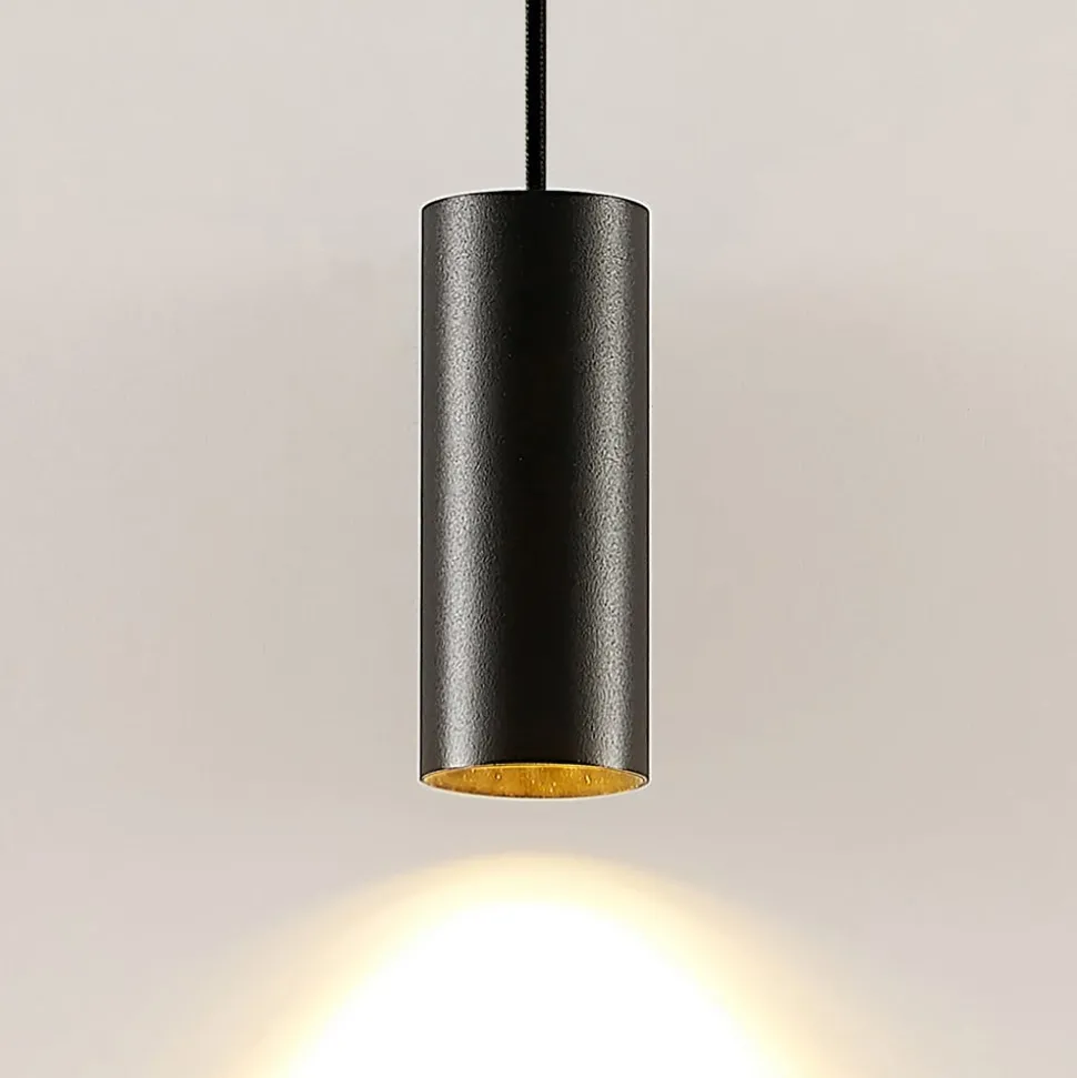 Arcchio Ejona pendellampe, høyde 15 cm, svart, metall