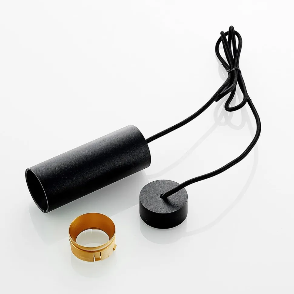 Arcchio Ejona pendellampe, høyde 15 cm, svart, metall