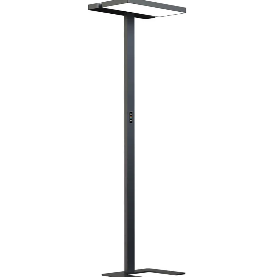 Arcchio gulvlampe til kontor Aila, svart, dagslyssensor