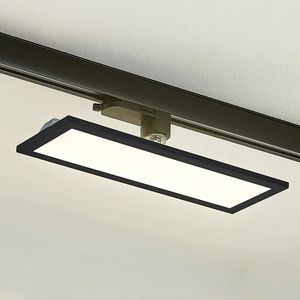 Arcchio Hairis LED-panel, 30 cm, svart, 4000 K