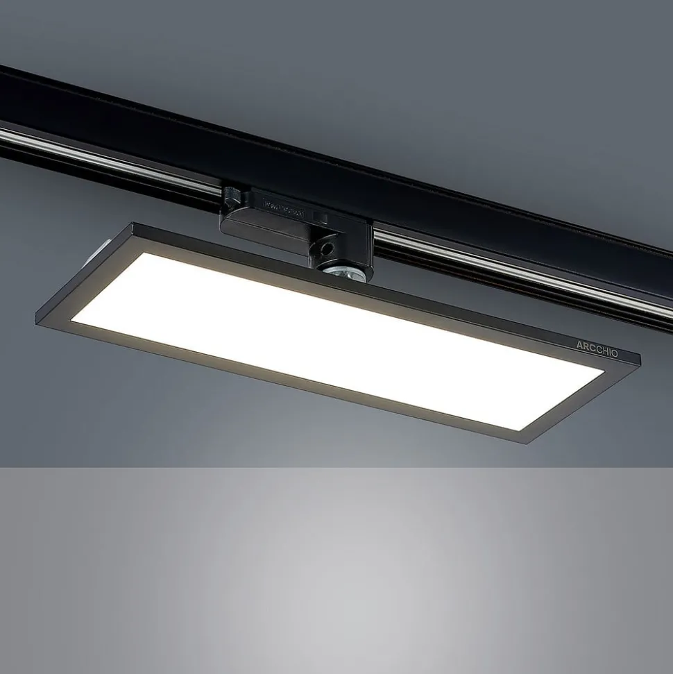 Arcchio Hairis LED-panel, 30 cm, svart, 4000 K