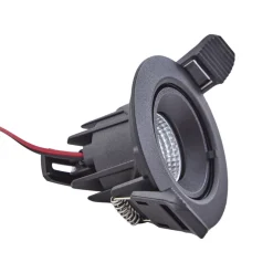 Arcchio Harcos LED-downlight, svart, Ø 8 cm, 4 000K