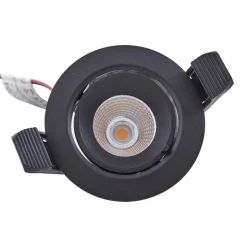 Arcchio Harcos LED-downlight, svart, Ø 8 cm, 4 000K