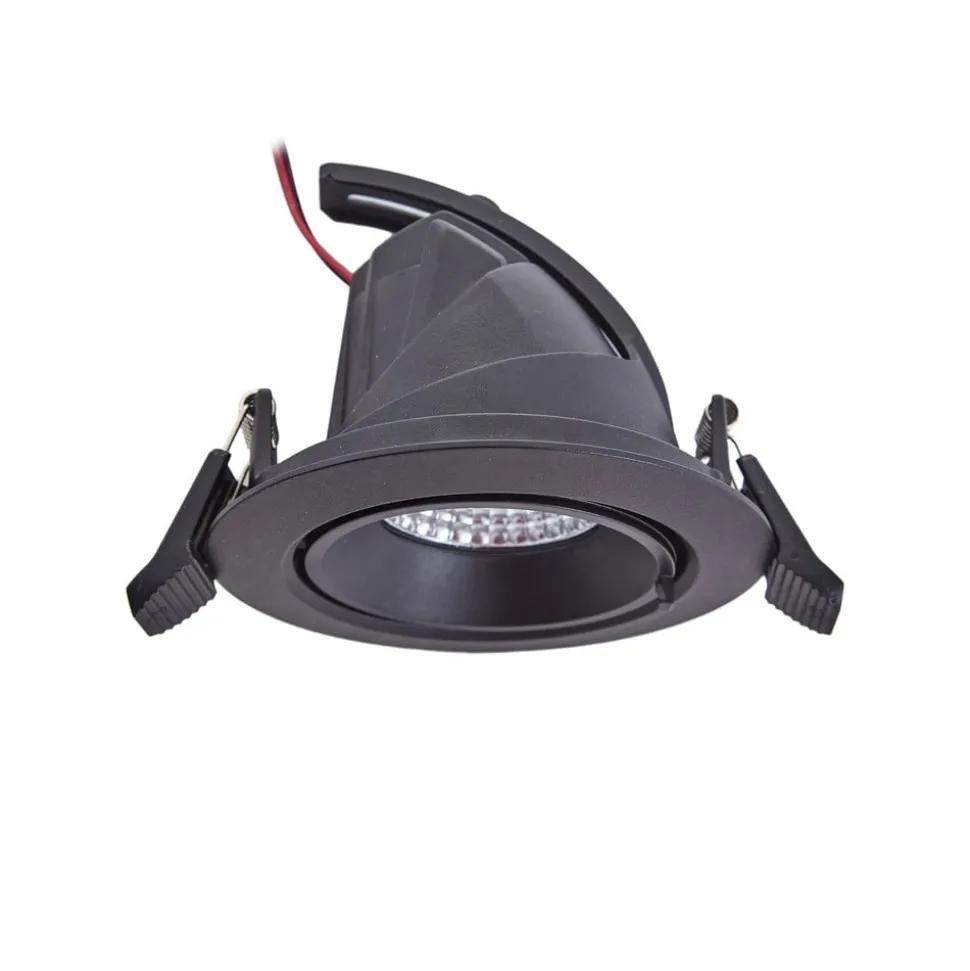 Arcchio Harcos LED-downlight, svart, Ø 11 cm, 4 000K