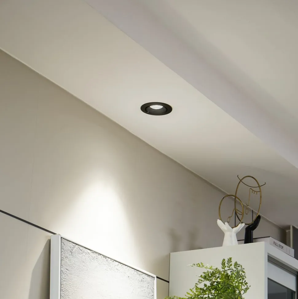Arcchio Harcos LED-downlight, svart, Ø 11 cm, 4 000K